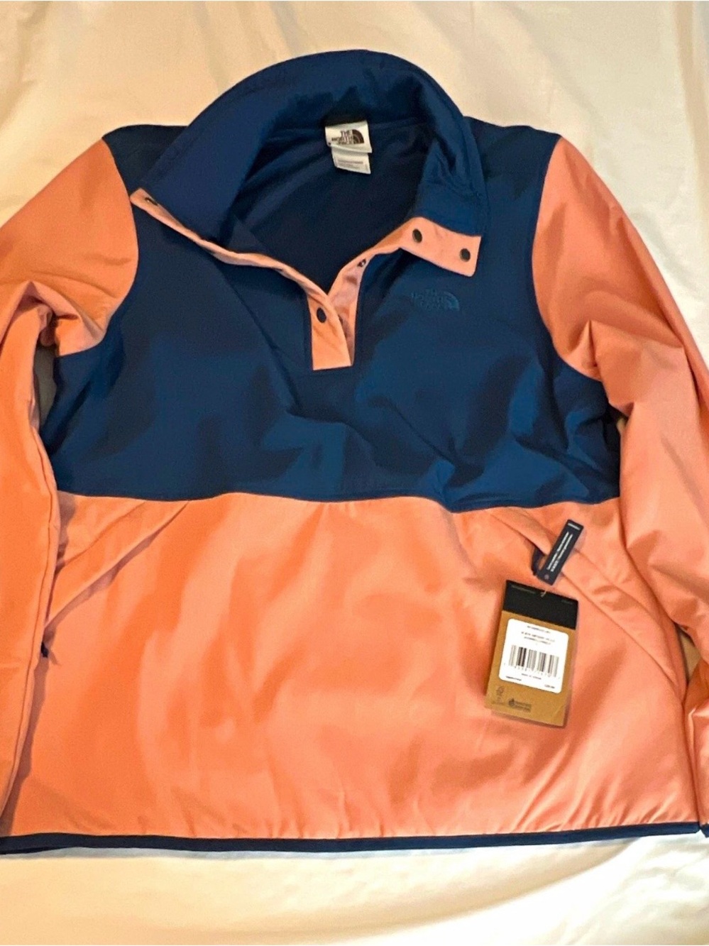 The North Face Women’s Two-Tone Pullover Jacket - Peach & Navy